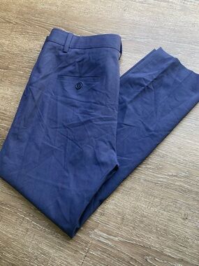 Theory Wool Cropped Trousers Navy Blue Size 4